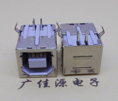 常州USB BF90度母座 打印机接口 卧式插板DIP白胶