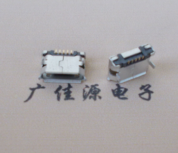 常州Micro USB卷口 B型(无柱）插板脚间距6.4普通端子