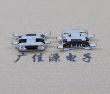 常州MICRO USB 5PIN接口 沉板1.6MM 四脚插板无导位