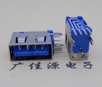 常州USB 测插2.0母座 短体10.0MM 接口 蓝色胶芯