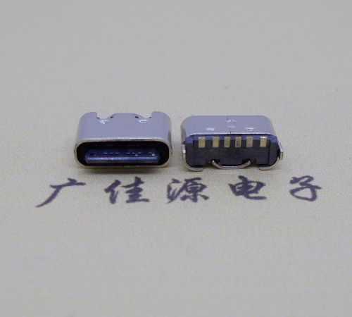 常州Type-C6p母座接口短体立贴5.0mm