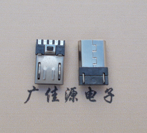 常州Micro USB 公头焊线短体10.5mm胶芯3.0前五后五