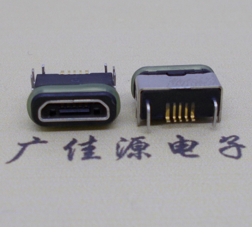 常州micro  usb连接器 B型口 卧式DIP插板 防水母座