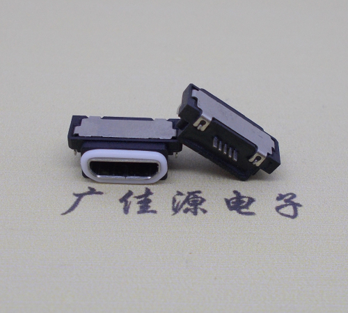 常州micro usb5pin防水接口 沉板 0.8卧式防水母座