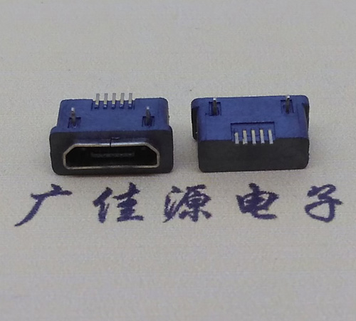 常州MICRO USB5p防水接口 90度卧式 两脚插板牢固