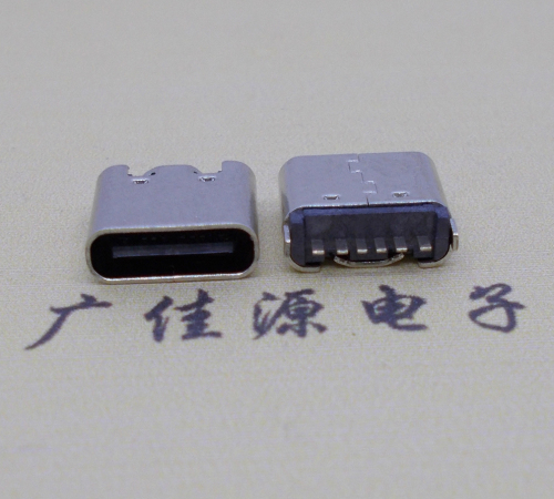 常州立式插板usb type-c6p母座