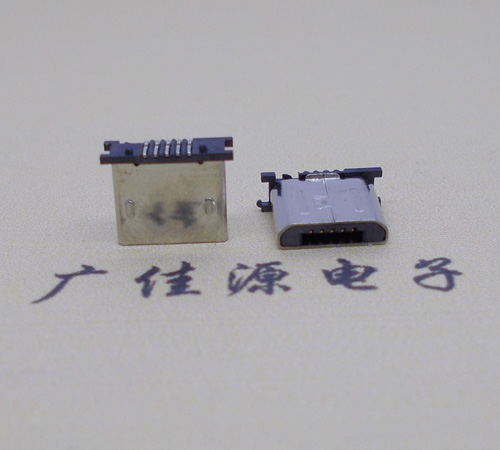 常州MICRO USB 5P公头短体5.6mm立贴带柱无卡勾