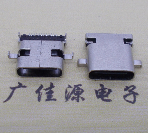 常州卧式type-c24p母座沉板1.1mm前插后贴连接器