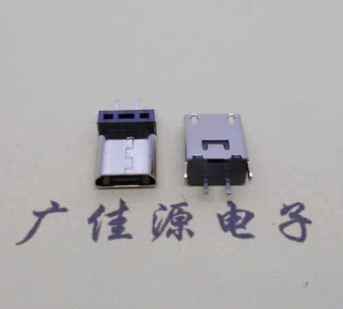 常州micro 2p直插母座无卷边180度铆合式H=9.3、10.0、10.5、11.5mm