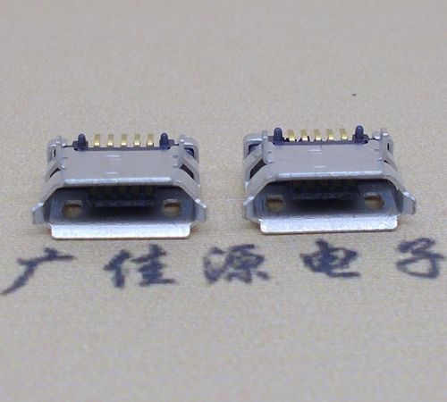 常州高品质Micro USB 5P B型口母座,5.9间距前插/后贴端SMT