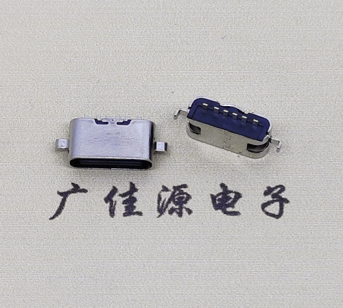 常州type c6p母座接口 沉板0.8mm 两脚插板引脚定义  